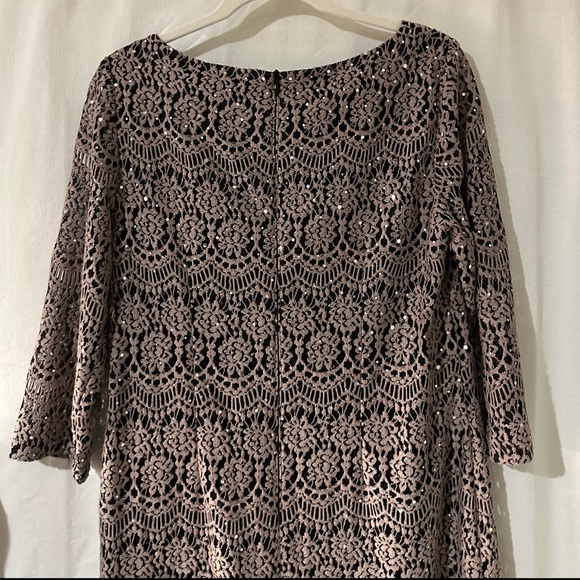 Vintage-Inspired Jessica Howard Sequin Lace Cocktail Dress – Size 10 (Medium) - Picture 6 of 16